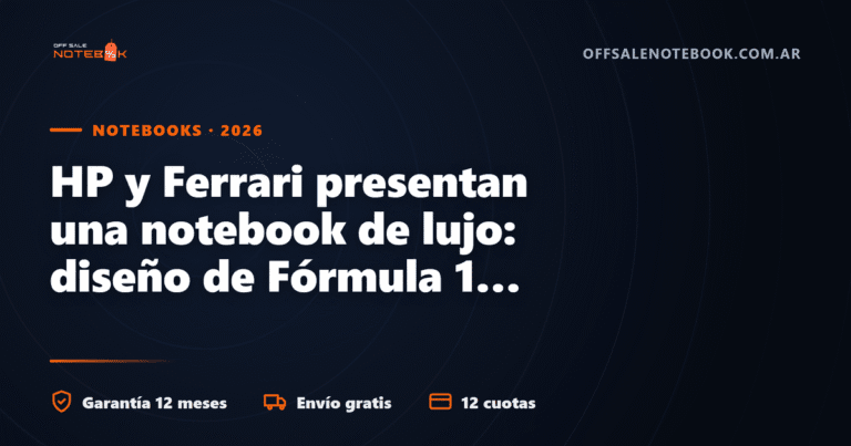 HP y Ferrari presentan una notebook de lujo: diseño de Fórmula 1 y precio de coleccionista
